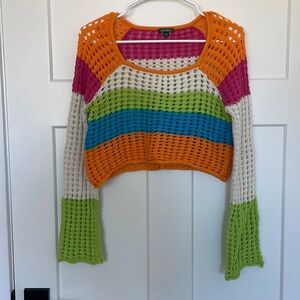 Knit colorful summer sweater